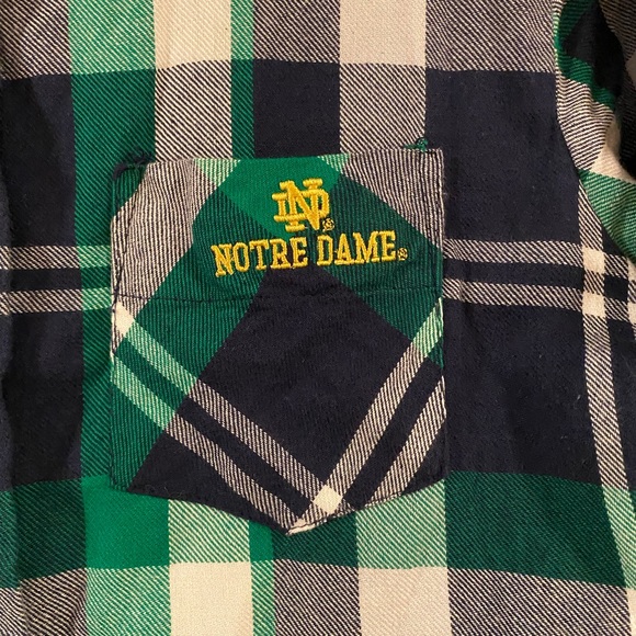 Notre Dame ladies Plaid Oxford - size small - New - Picture 1 of 9